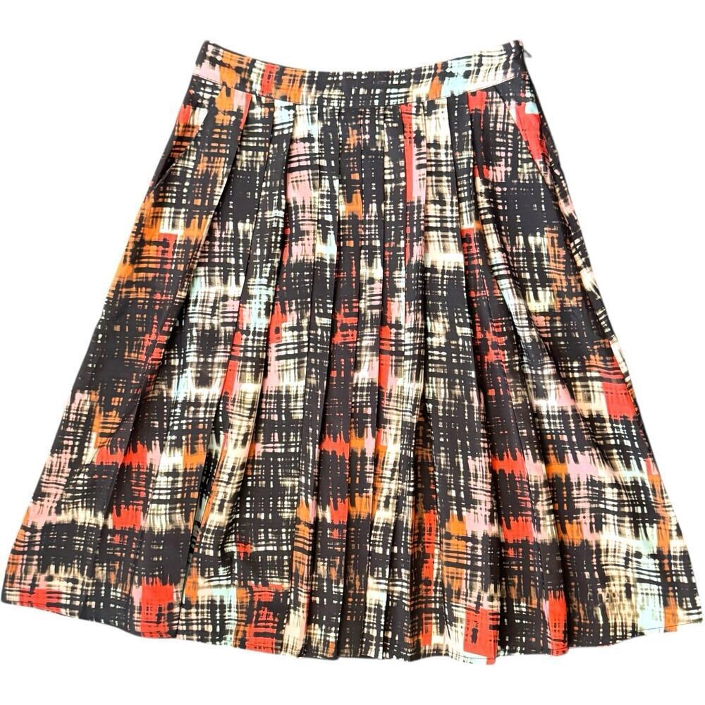 Anthropologie Fynn and Rose Pleated A-Line Skirt Women's Size 4 Multicolor NEW